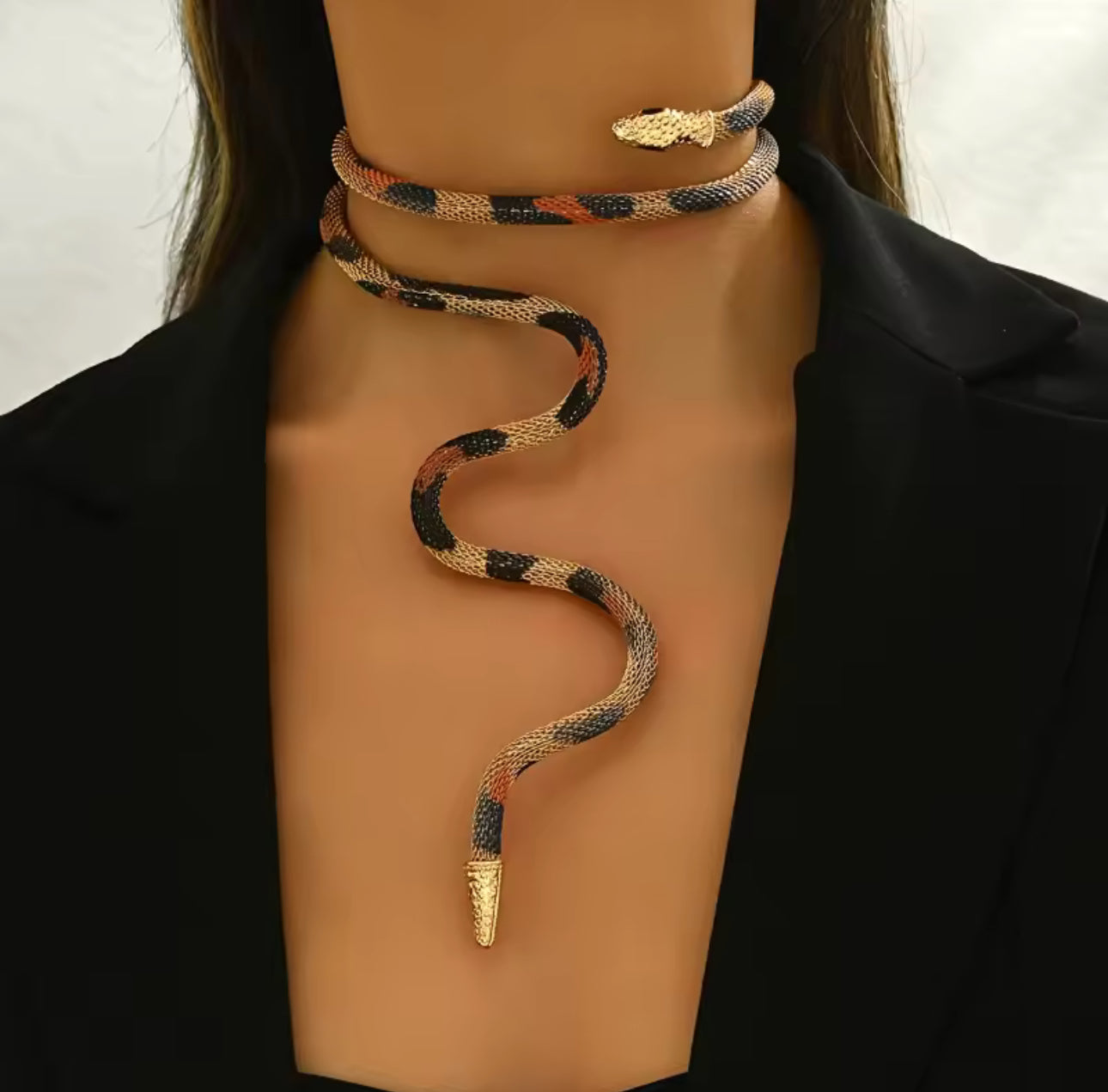 Snake Jewelry Hot Iron Flexible Twisted Jewelry Bendable Snake Head Pendants