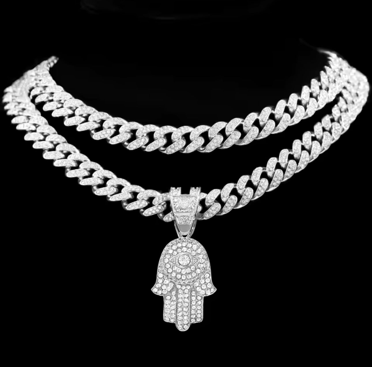 EVIL EYE CUBAN CHAIN