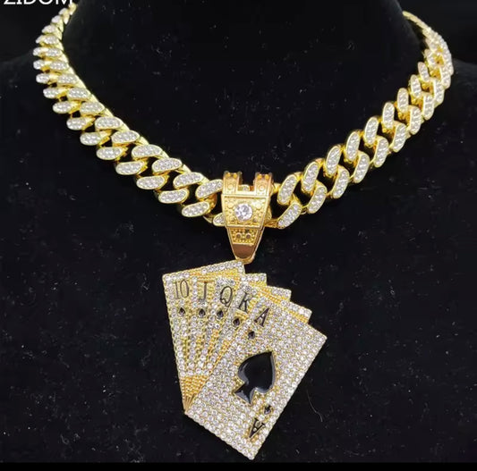 CARDS ICE OUT CUBAN CHAIN