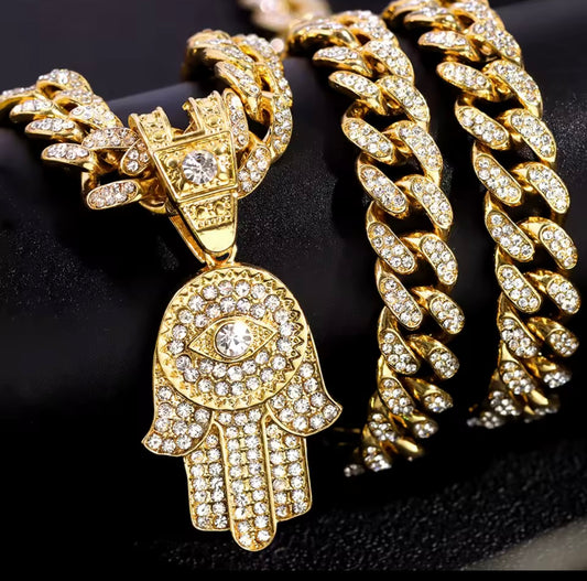 EVIL EYE CUBAN CHAIN