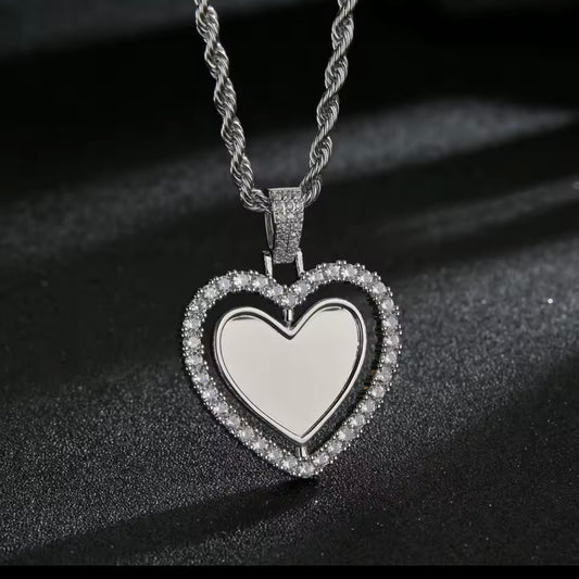 Heart Pendant Necklace Personalized